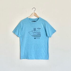 Cova Neptune Surf Graphic Blue T Shirt Men’s size Medium